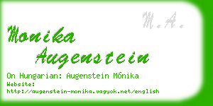 monika augenstein business card